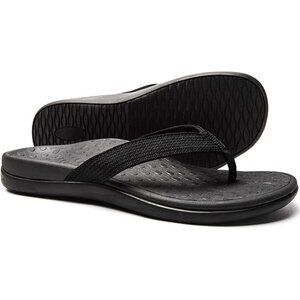 Llsoarss Womens Black Size 9 Orthopedic Flip Flops Arch Support Sandals
